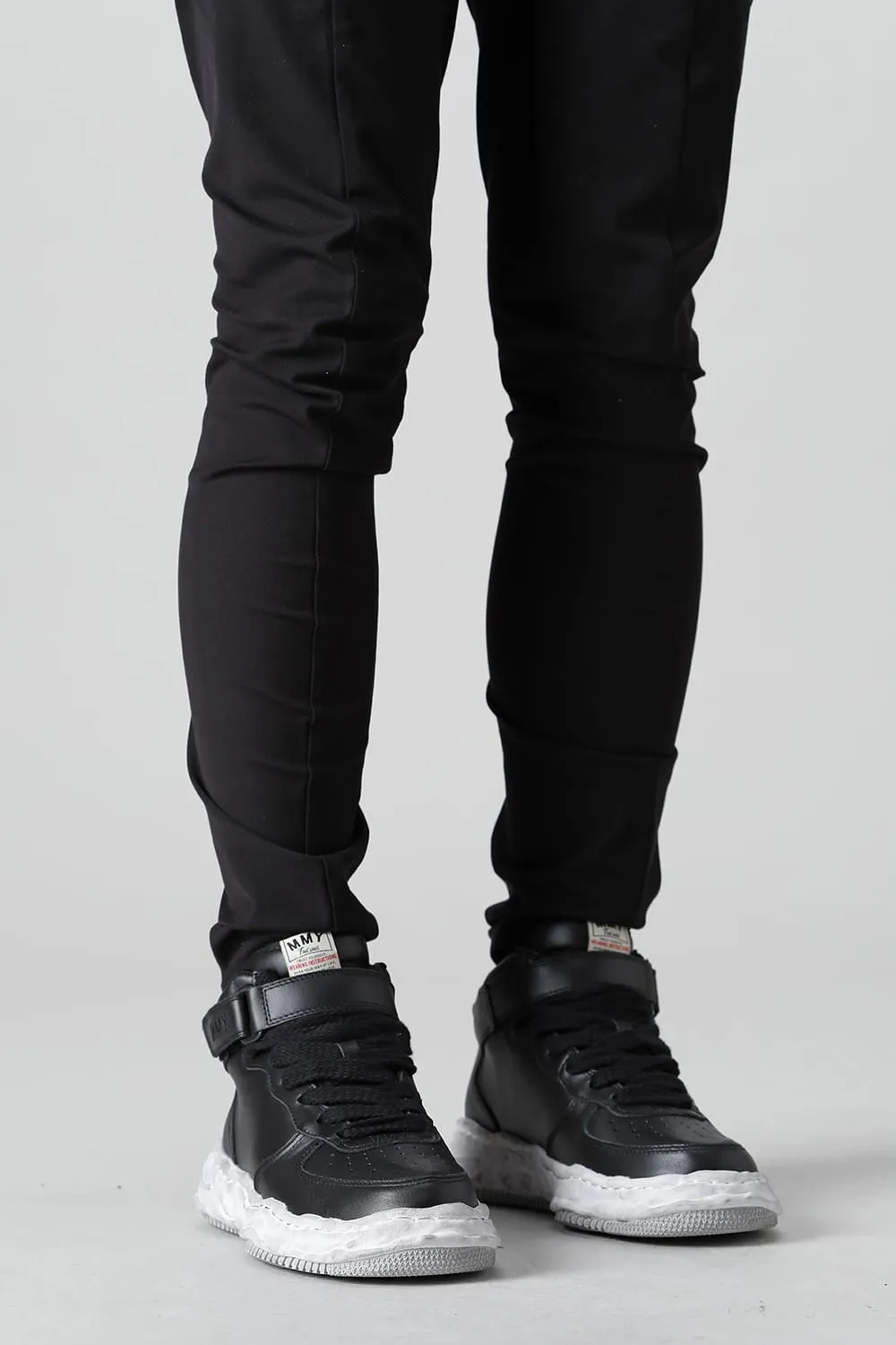 -WAYNE high- original distressed effect sole leather High-Top sneakers Black