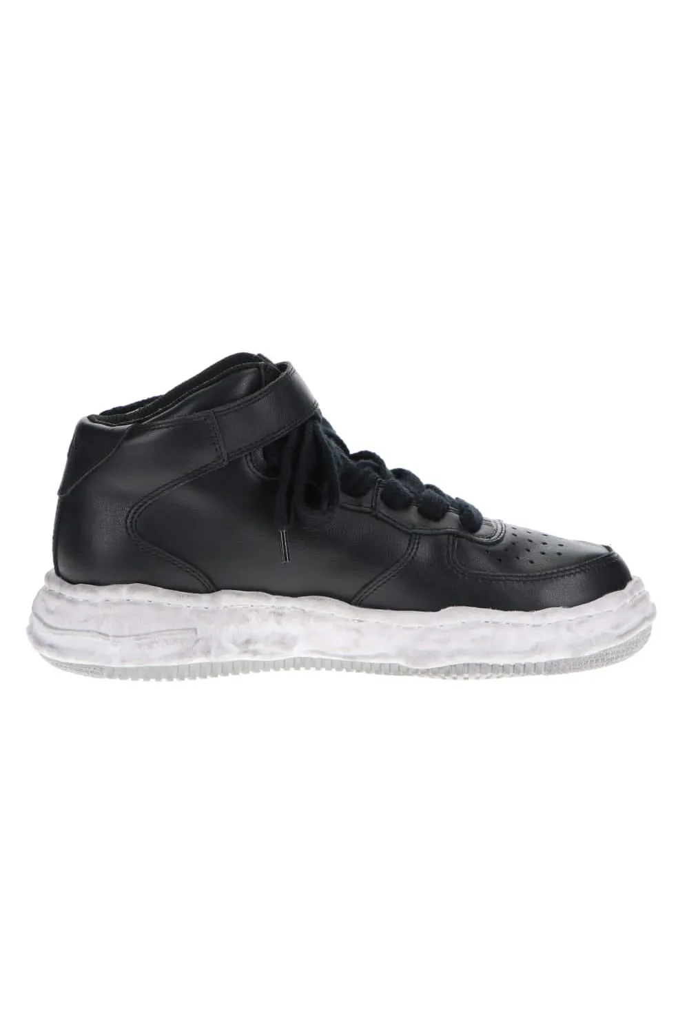 -WAYNE high- original distressed effect sole leather High-Top sneakers Black