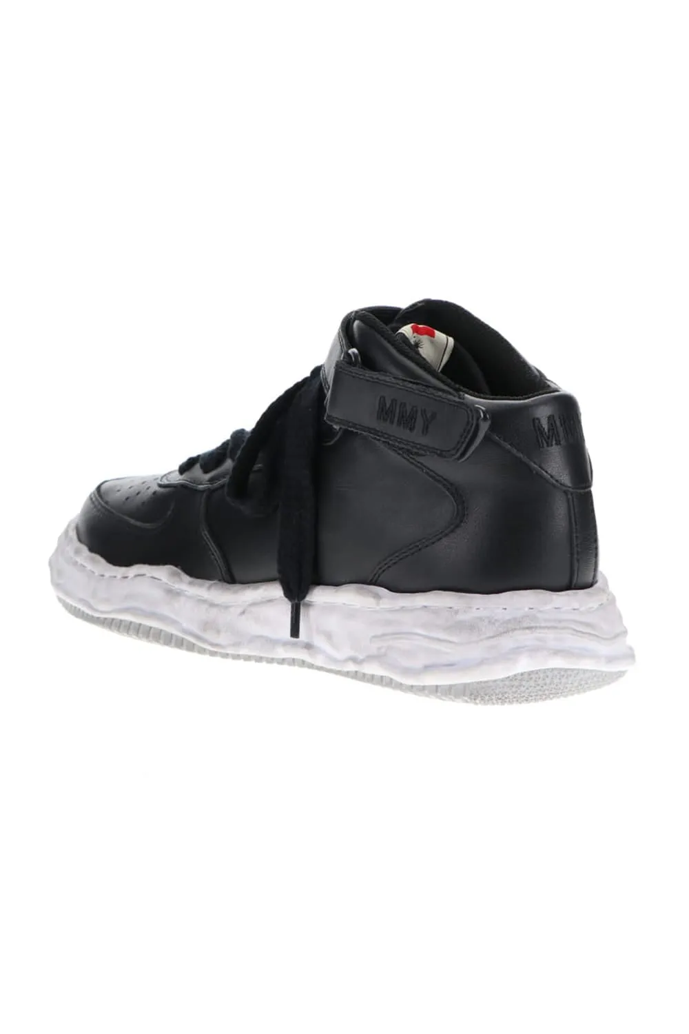 -WAYNE high- original distressed effect sole leather High-Top sneakers Black
