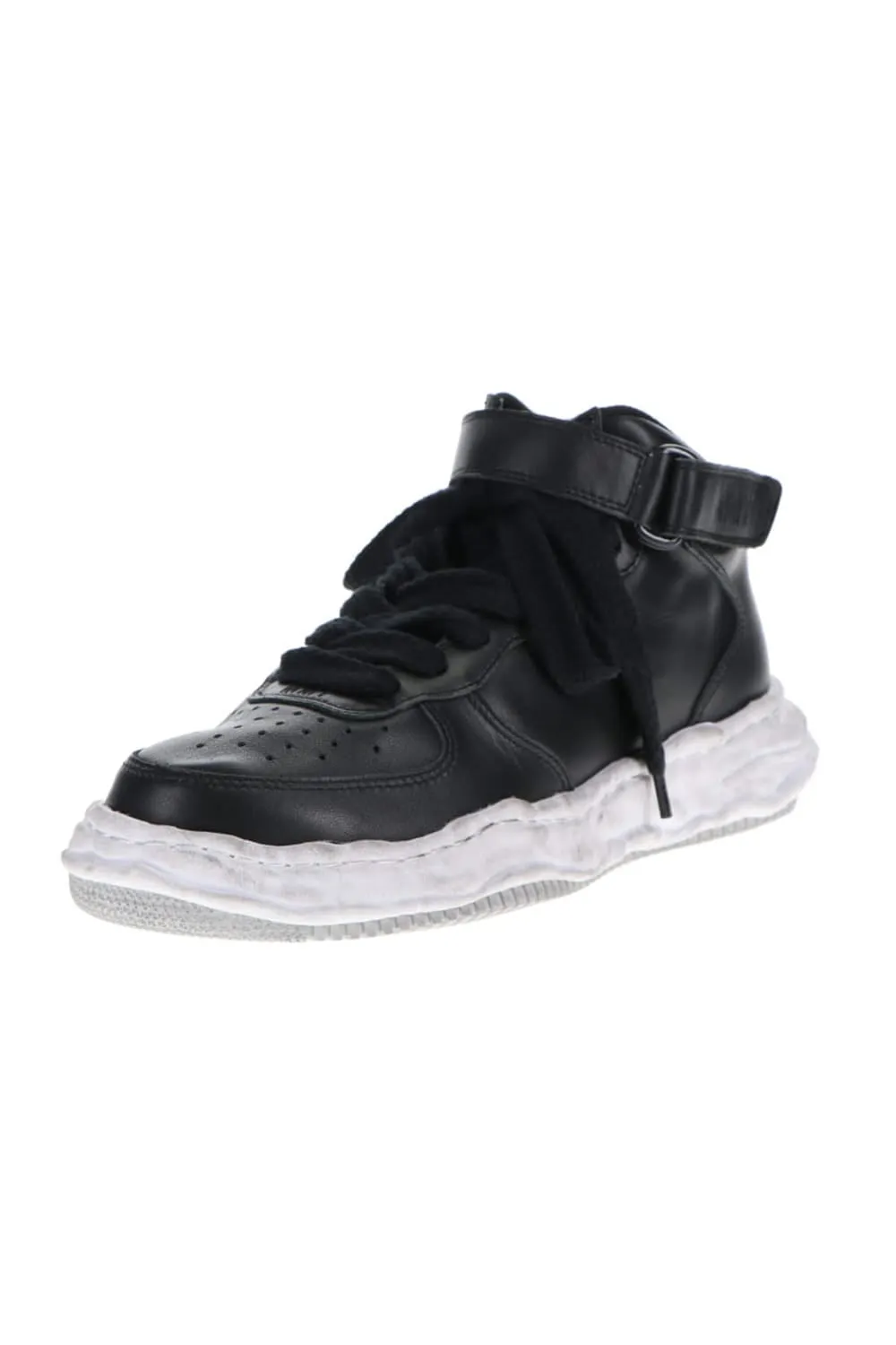 -WAYNE high- original distressed effect sole leather High-Top sneakers Black