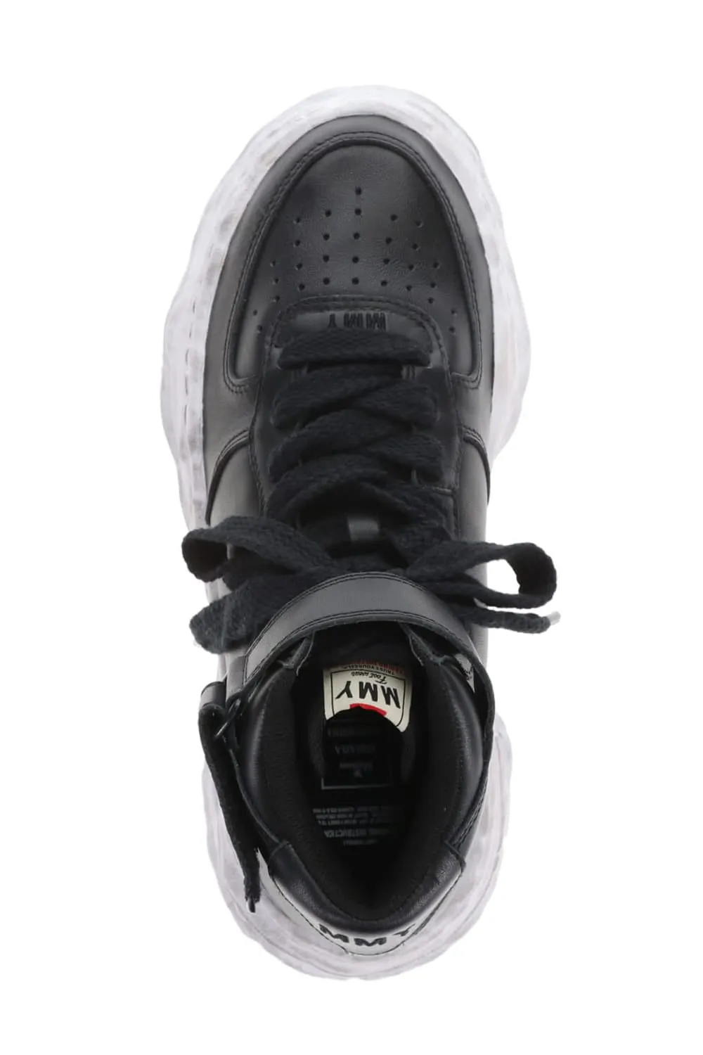 -WAYNE high- original distressed effect sole leather High-Top sneakers Black