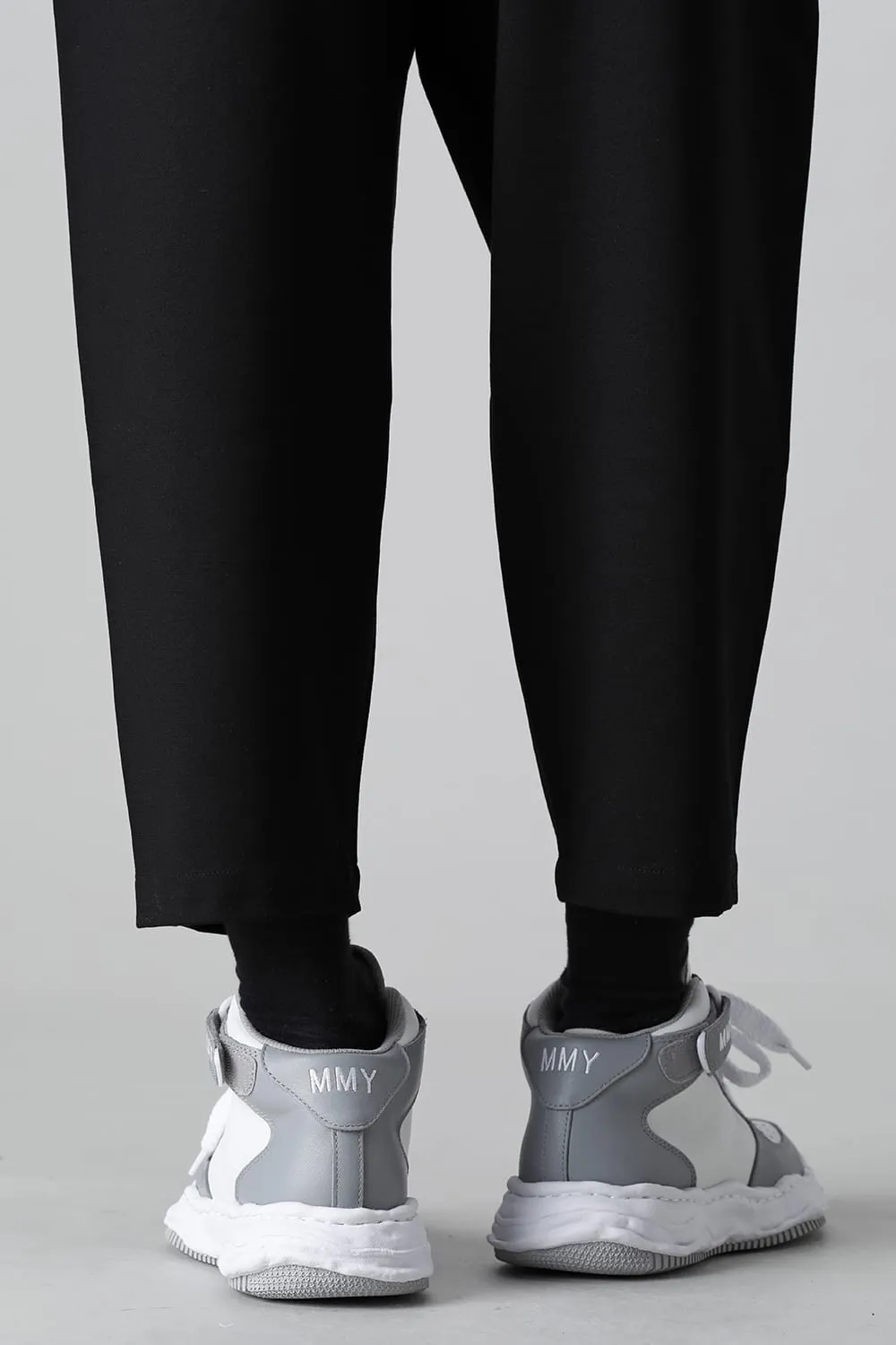 -WAYNE high- Original sole leather High-Top sneakers Gray / White