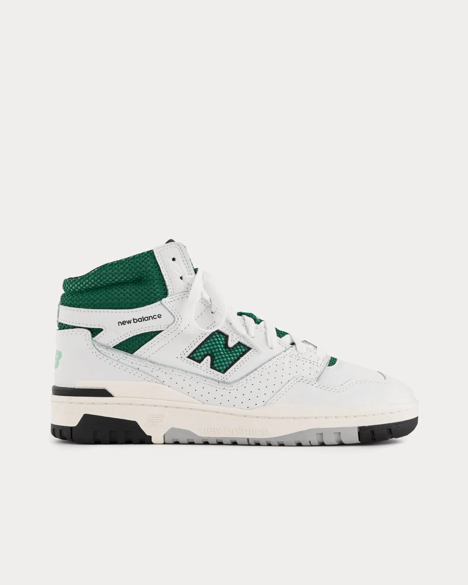 650r Leather White / Green High Top Sneakers