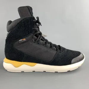 ADIDAS "Turbular GSG9" Size 10 Black Suede High Top Sneakers