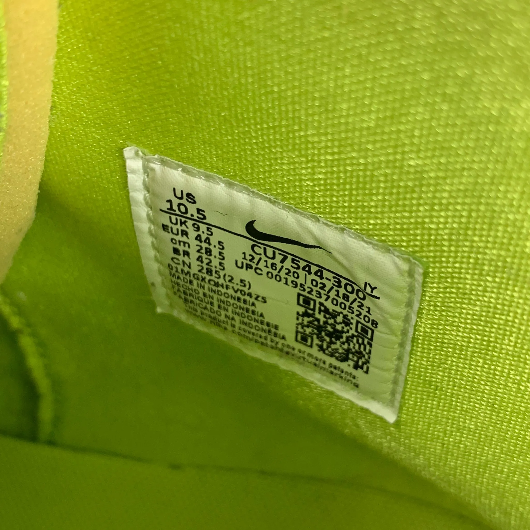 AMBUSH x Nike Size 10.5 Flash Lime Leather High Top Sneakers
