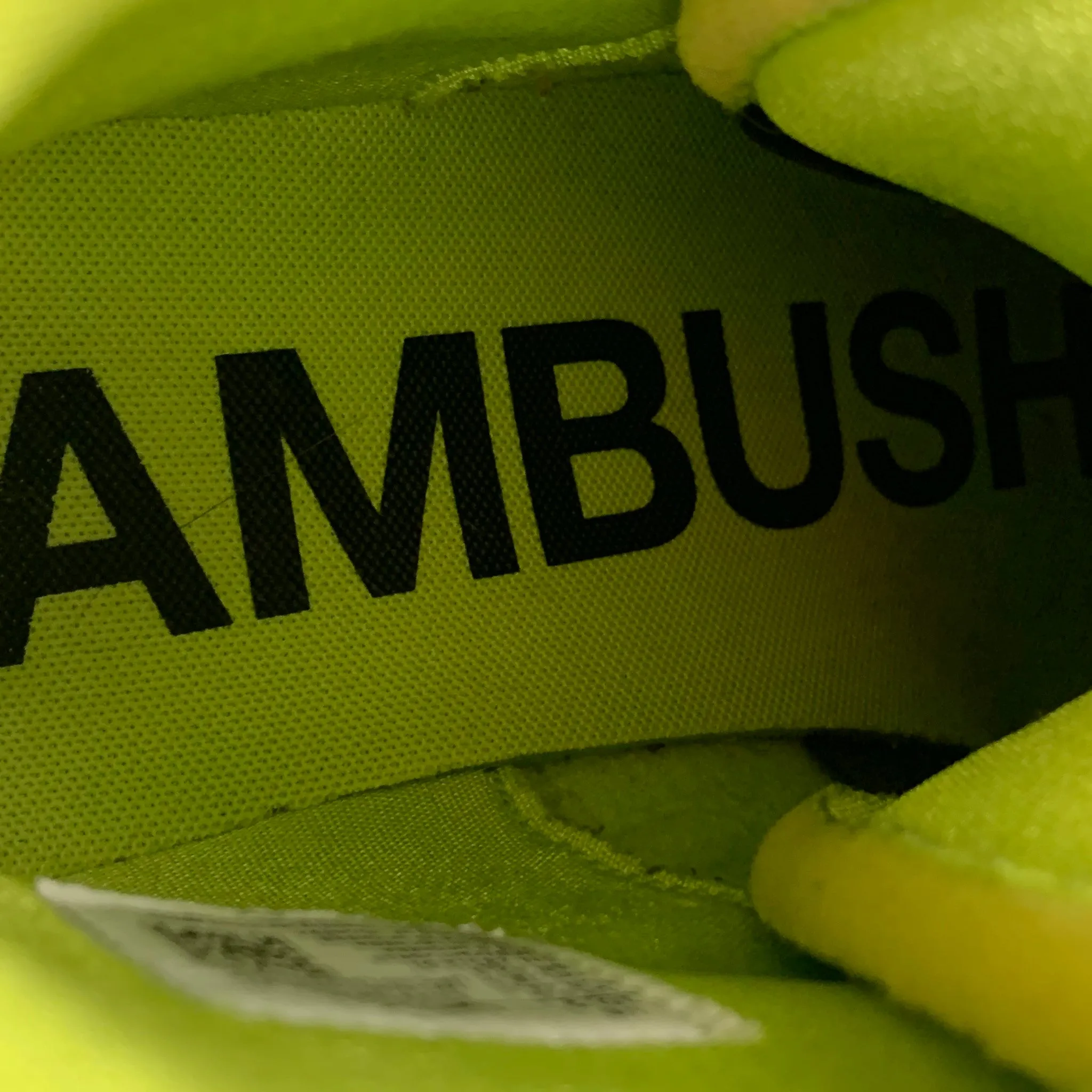 AMBUSH x Nike Size 10.5 Flash Lime Leather High Top Sneakers