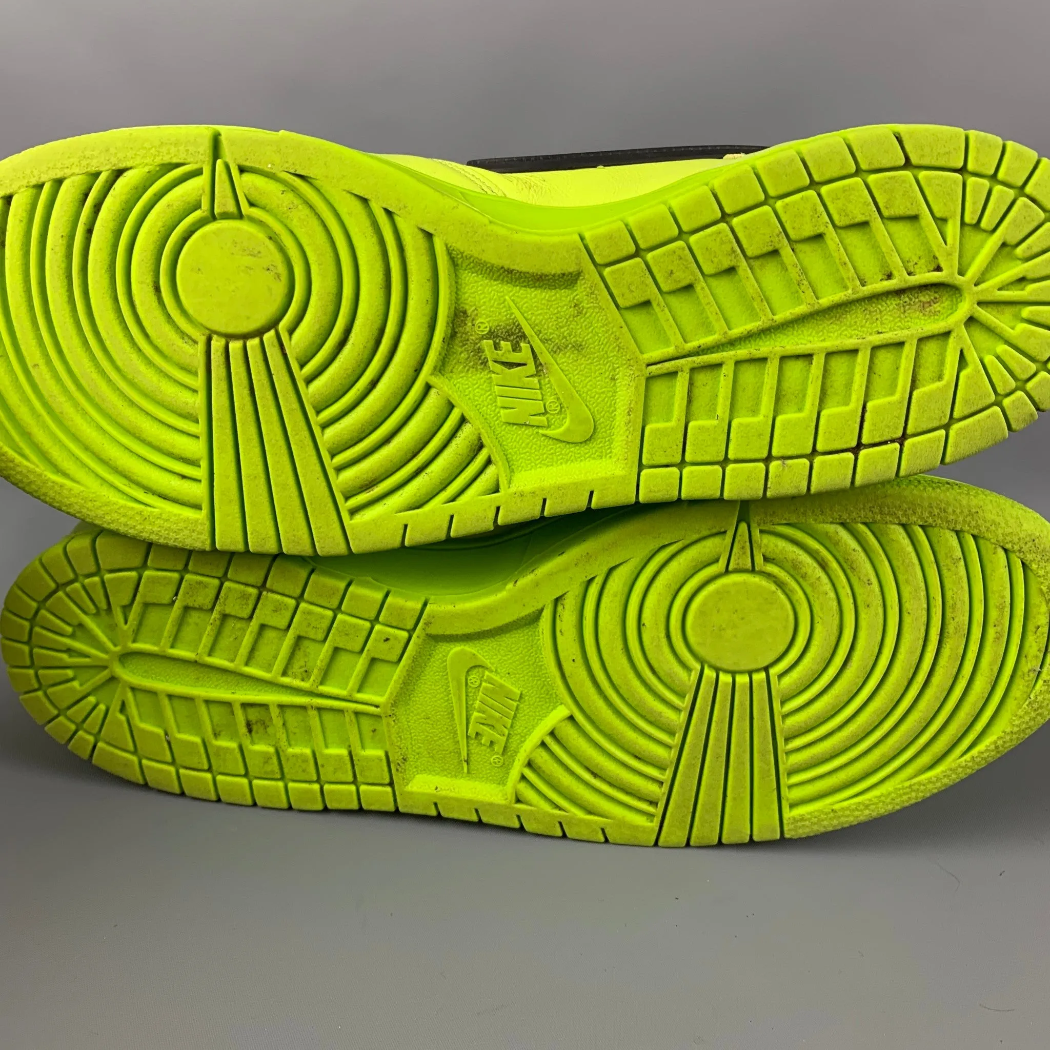 AMBUSH x Nike Size 10.5 Flash Lime Leather High Top Sneakers