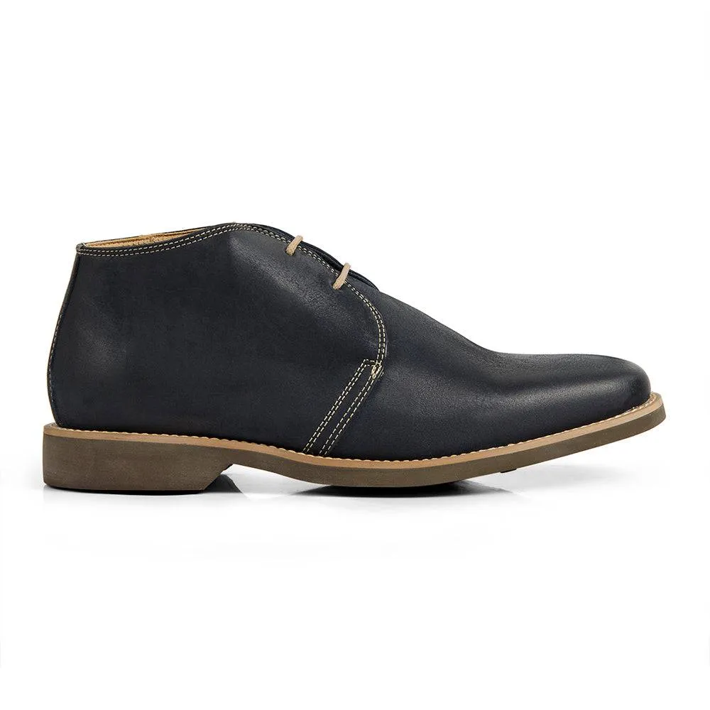 Anatomic Colorado Mens Navy Leather Lace Up Ankle Boots