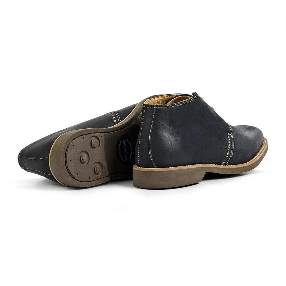Anatomic Colorado Mens Navy Leather Lace Up Ankle Boots