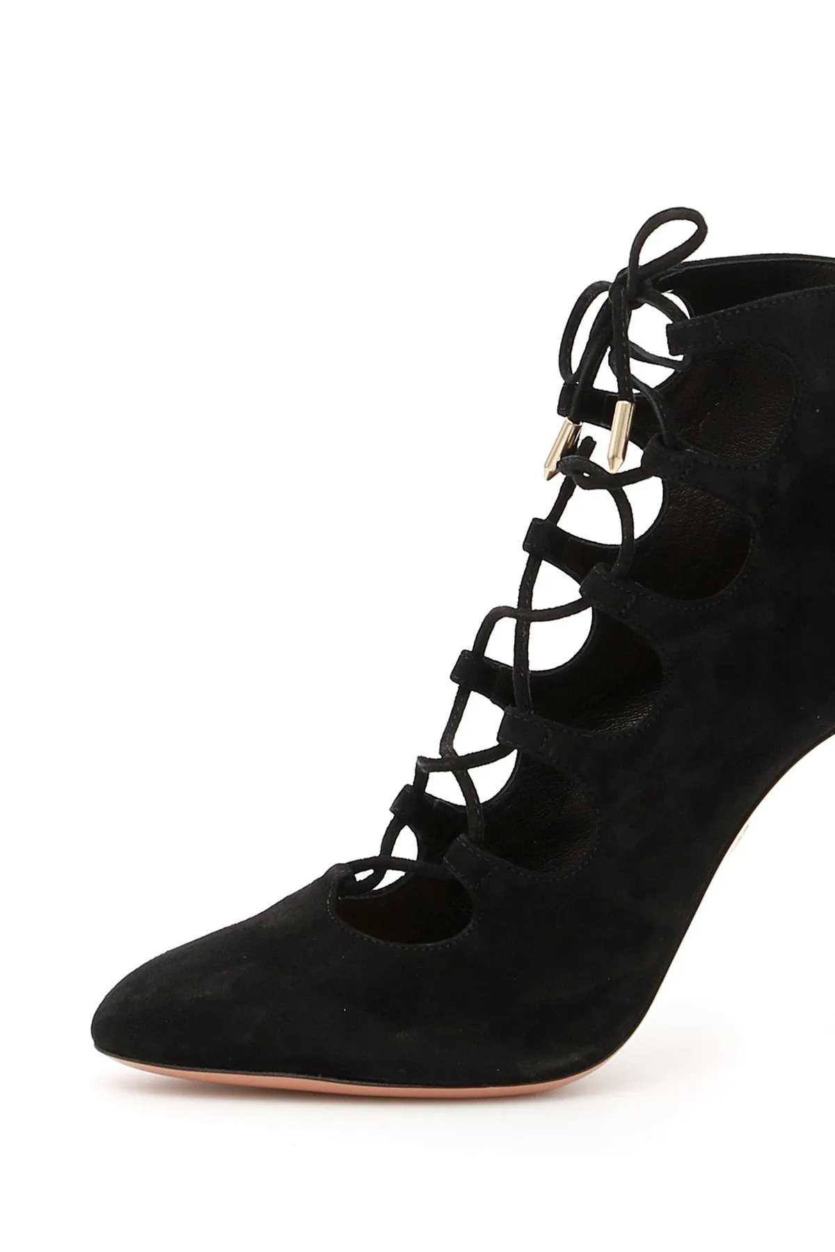 Aquazzura Flirt 105 Lace Up Ankle Boots