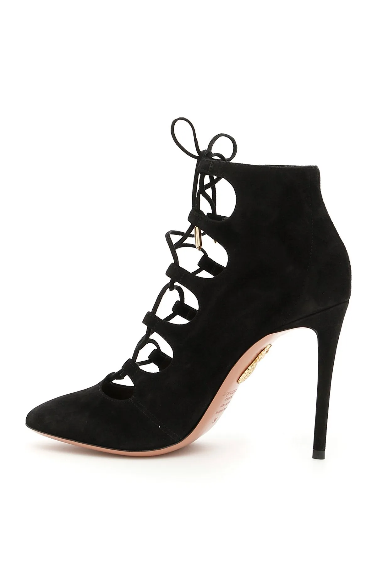 Aquazzura Flirt 105 Lace Up Ankle Boots
