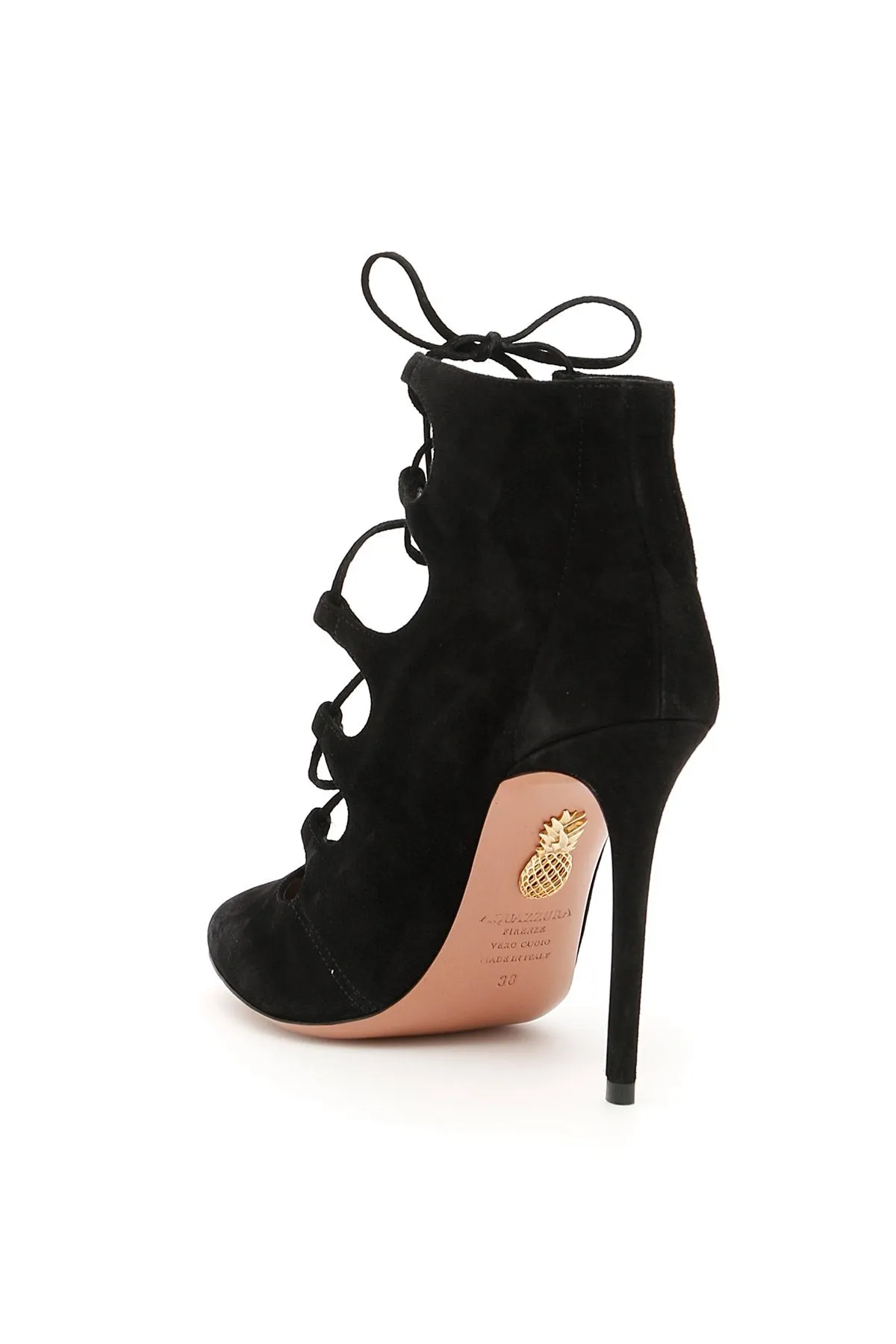 Aquazzura Flirt 105 Lace Up Ankle Boots