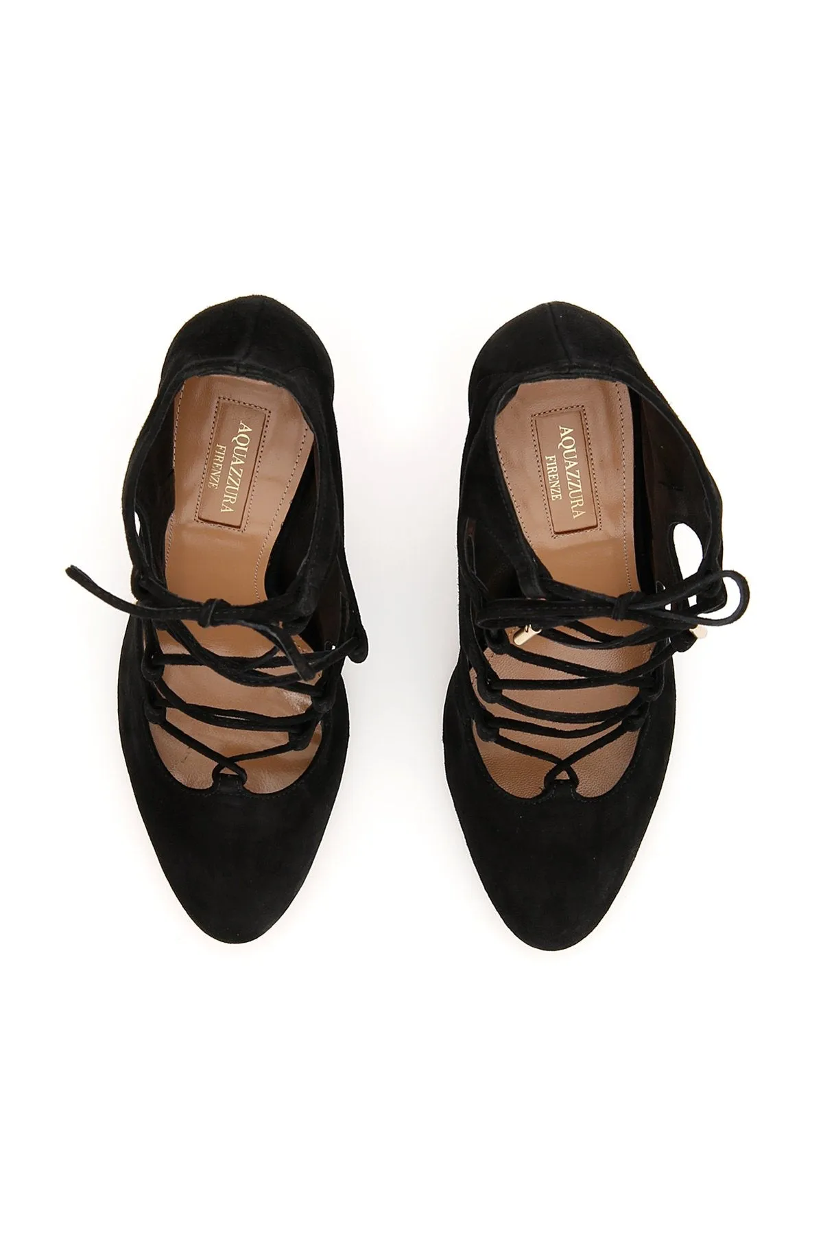 Aquazzura Flirt 105 Lace Up Ankle Boots