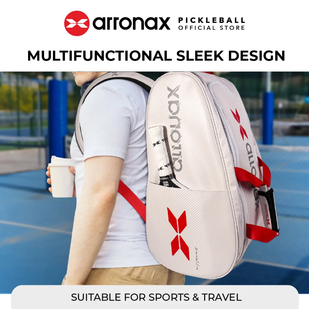 ARRONAX AOX99 Pickleball Backpack - Carbon PU Insulated, Multifunctional Dual-Shoulder Design for Men and Women