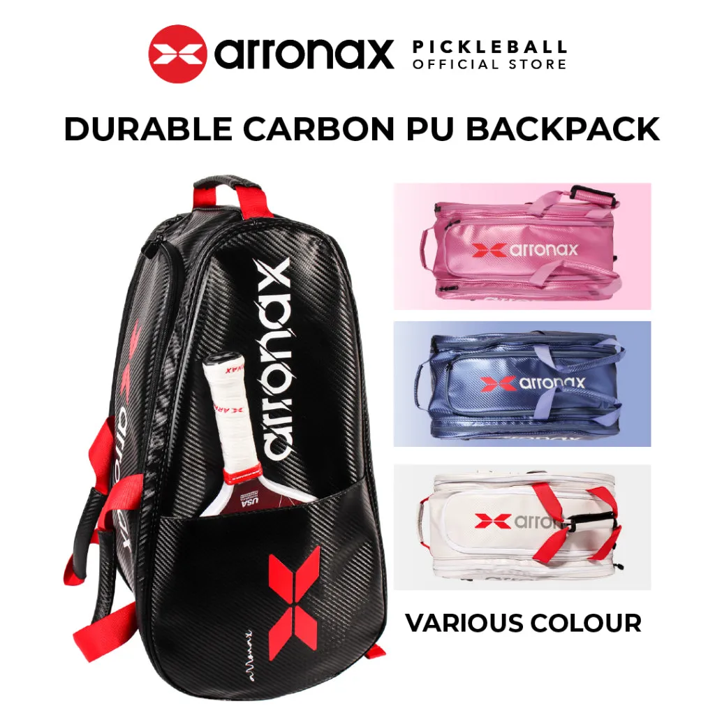 ARRONAX AOX99 Pickleball Backpack - Carbon PU Insulated, Multifunctional Dual-Shoulder Design for Men and Women
