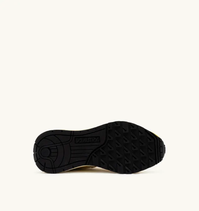 Autry Reelwind Low Sneakers in Buttercup Nylon and Suede