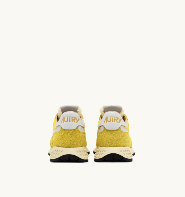Autry Reelwind Low Sneakers in Buttercup Nylon and Suede