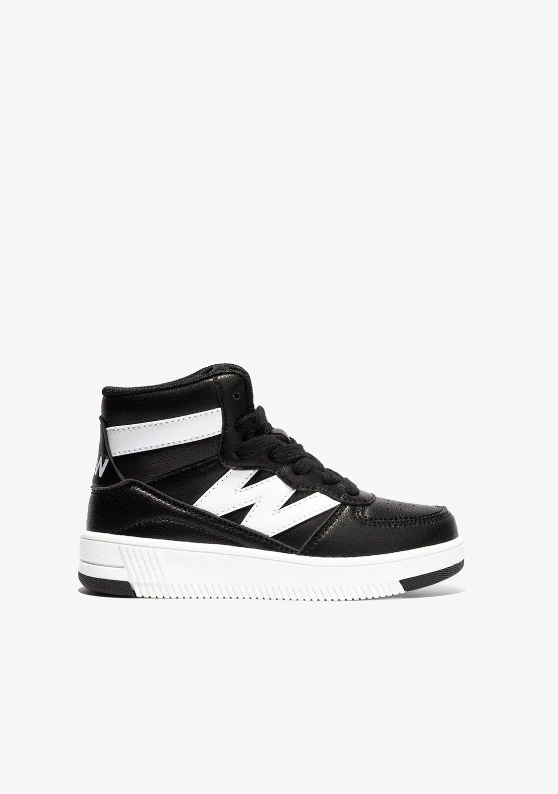 B&W Black / White High-Top Sneakers