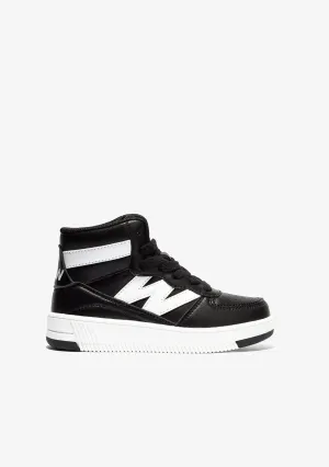 B&W Black / White High-Top Sneakers
