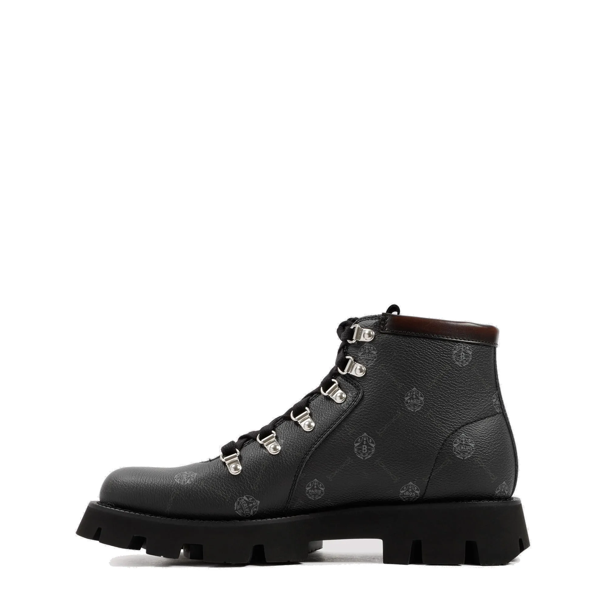 Berluti Logo Detailed Lace-Up Boots