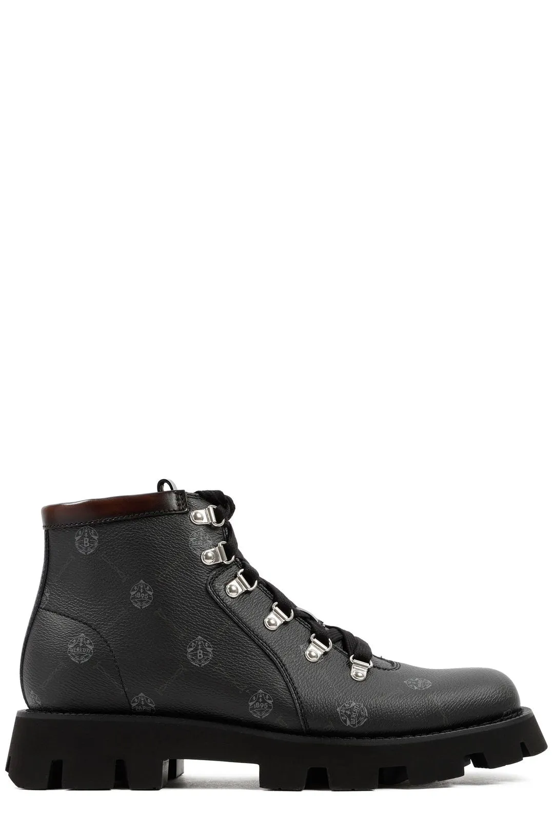 Berluti Logo Detailed Lace-Up Boots