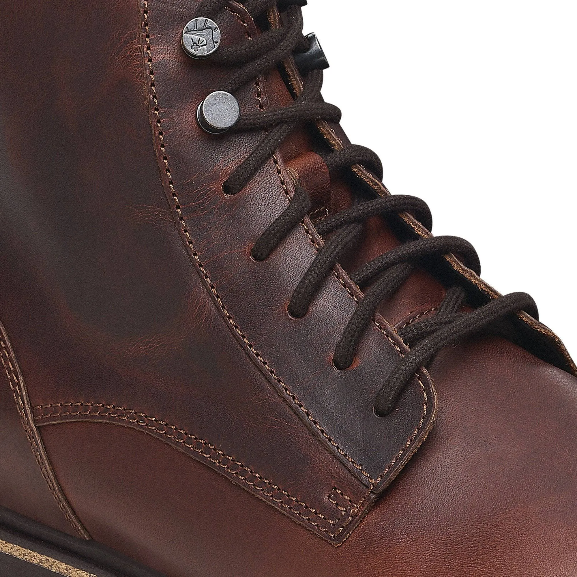 Birkenstock Highwood  lace Mid Mens Chocolate Brown Leather Lace Up Ankle Boots