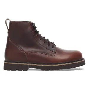 Birkenstock Highwood  lace Mid Mens Chocolate Brown Leather Lace Up Ankle Boots