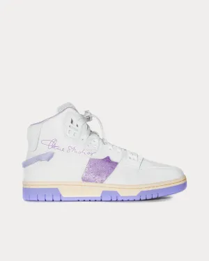 Buxeda White / Purple High Top Sneakers