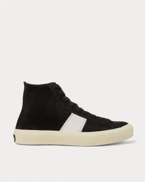 Cambridge Leather-Trimmed Suede High-Top  Black high top sneakers
