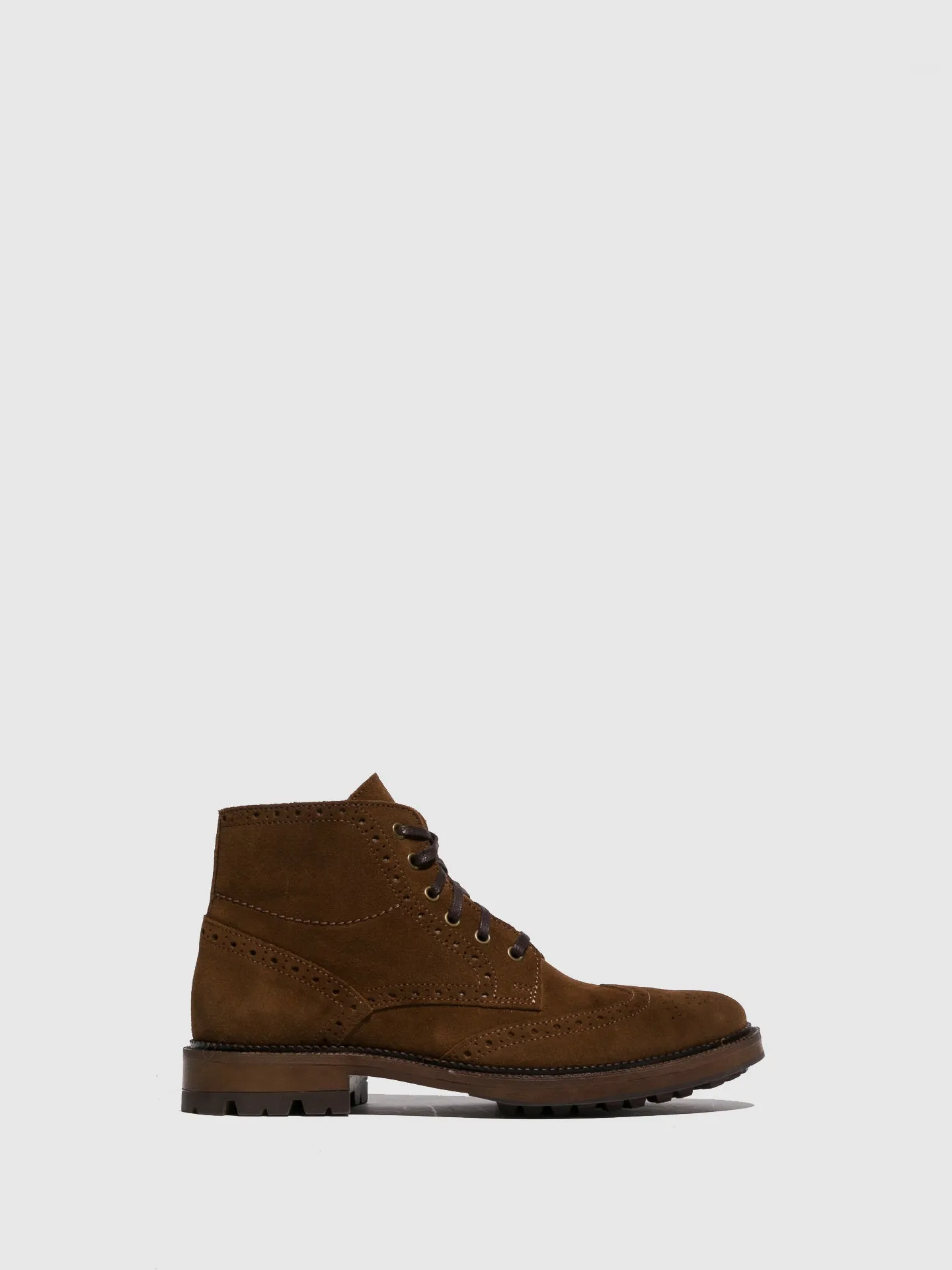Camel Lace-up Boots