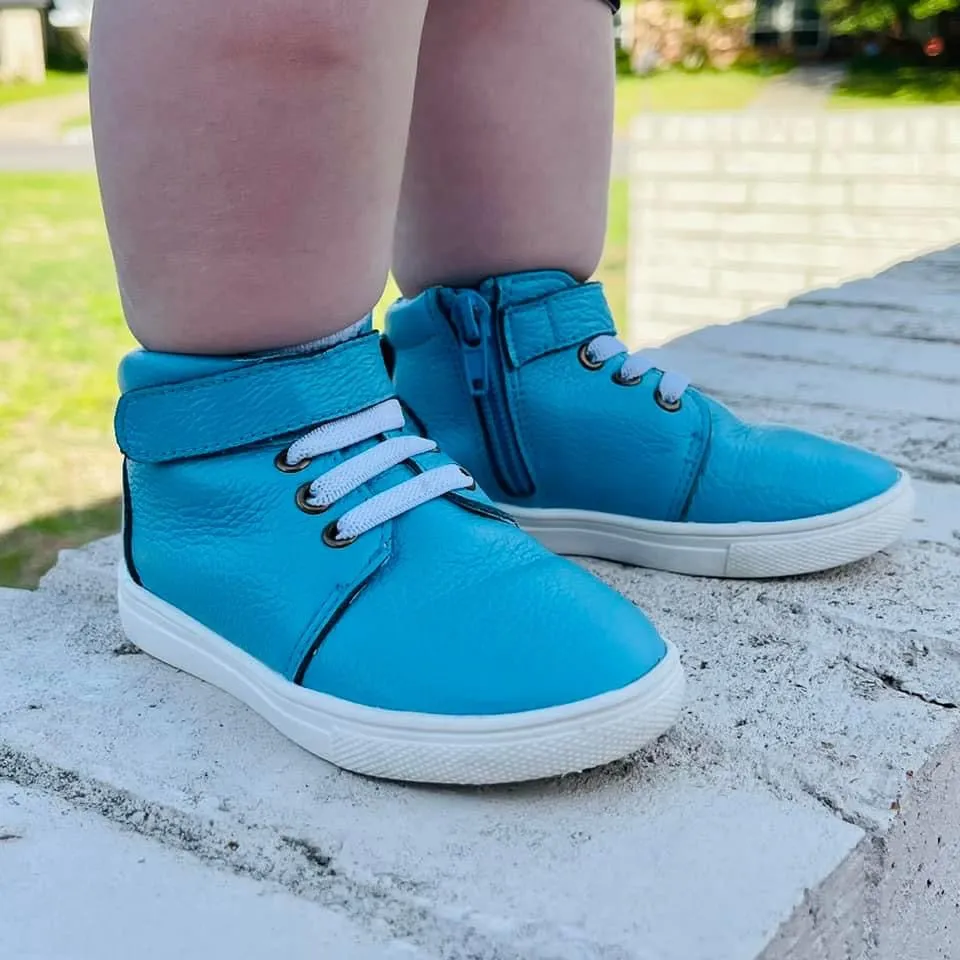Capri Blue High Top Sneaks