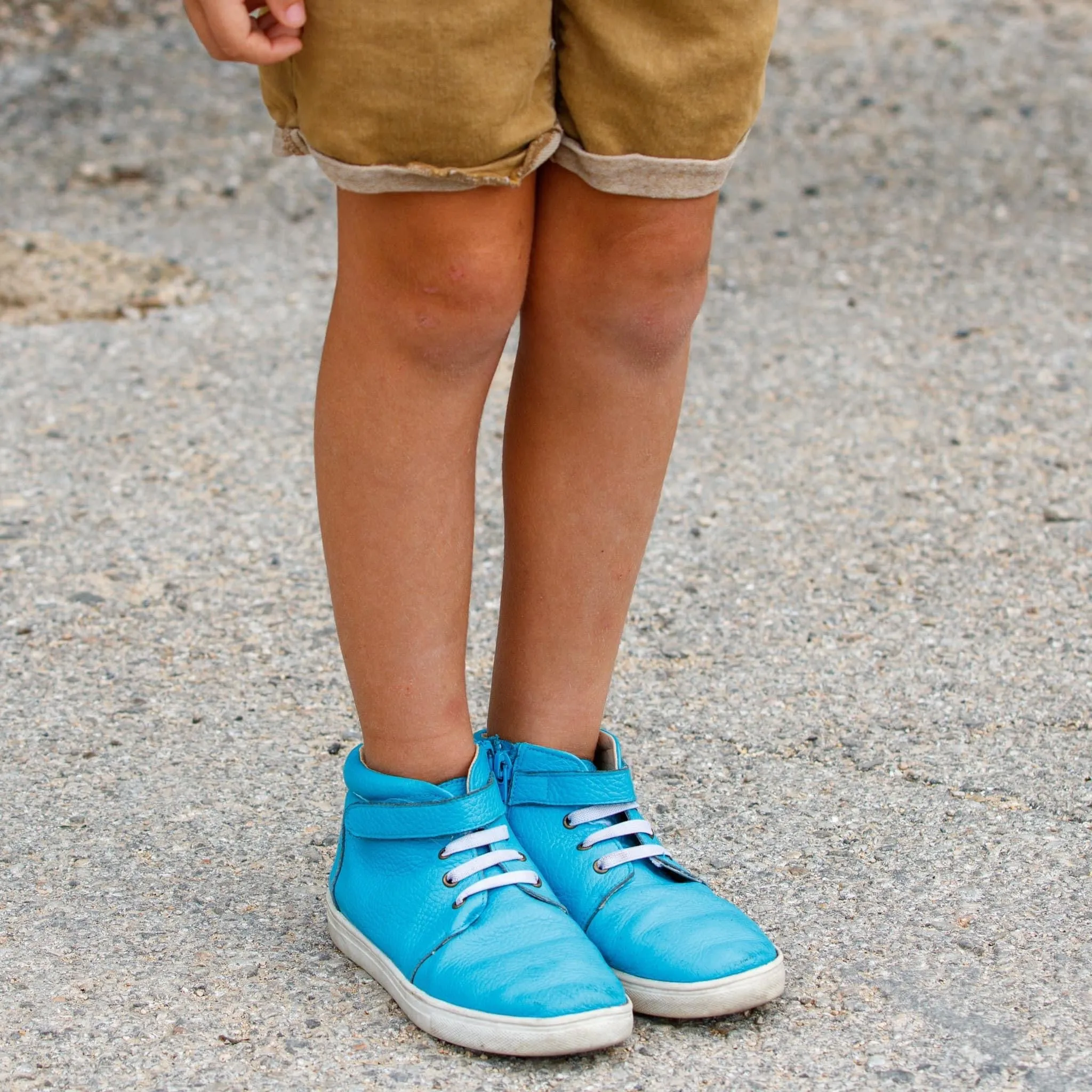 Capri Blue High Top Sneaks