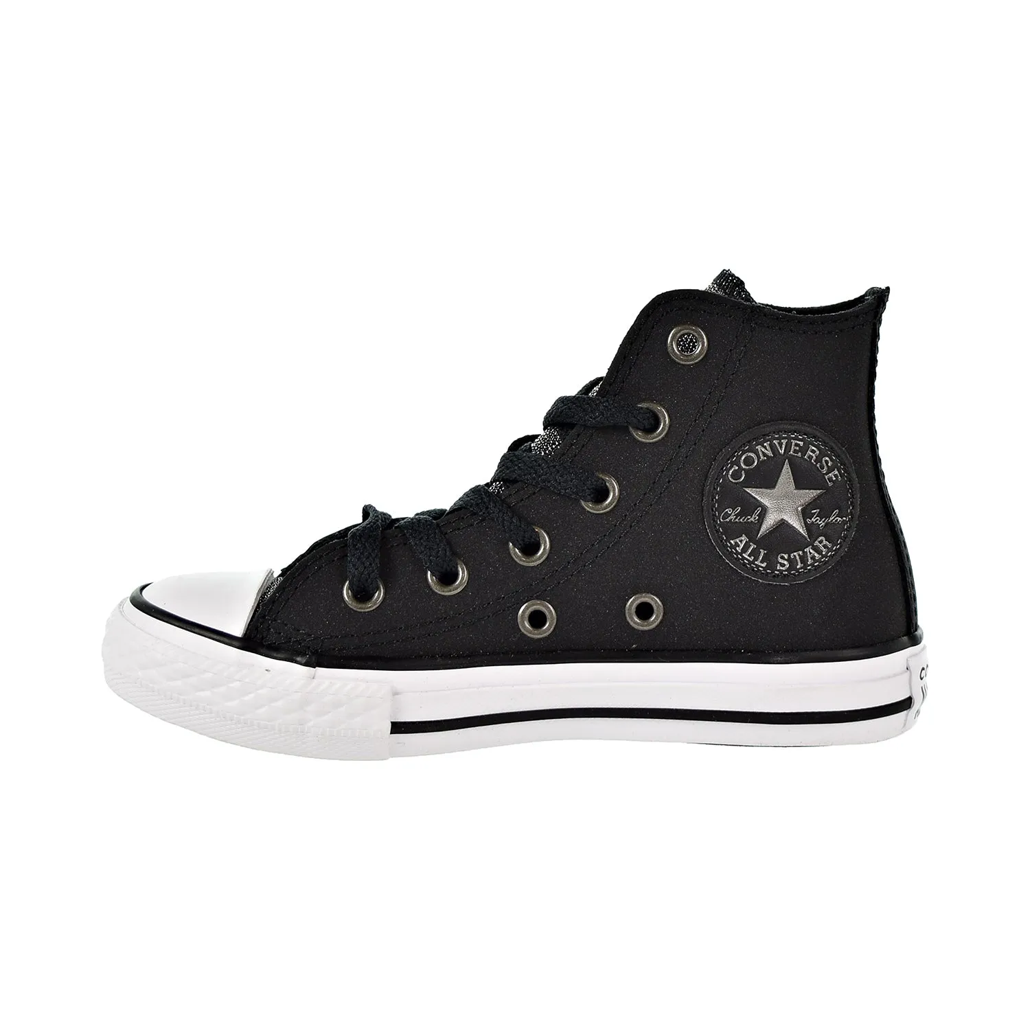 Converse Chuck Taylor All Star Hi Kids Shoes Black/Black/White