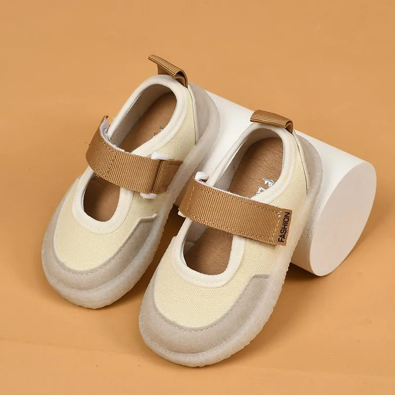 dhgate baby boy clothes Toddler Girl's Plain Canvas Velcro Shoes Wholesale