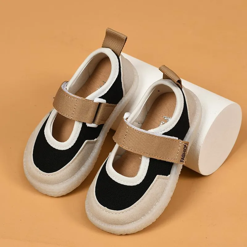 dhgate baby boy clothes Toddler Girl's Plain Canvas Velcro Shoes Wholesale