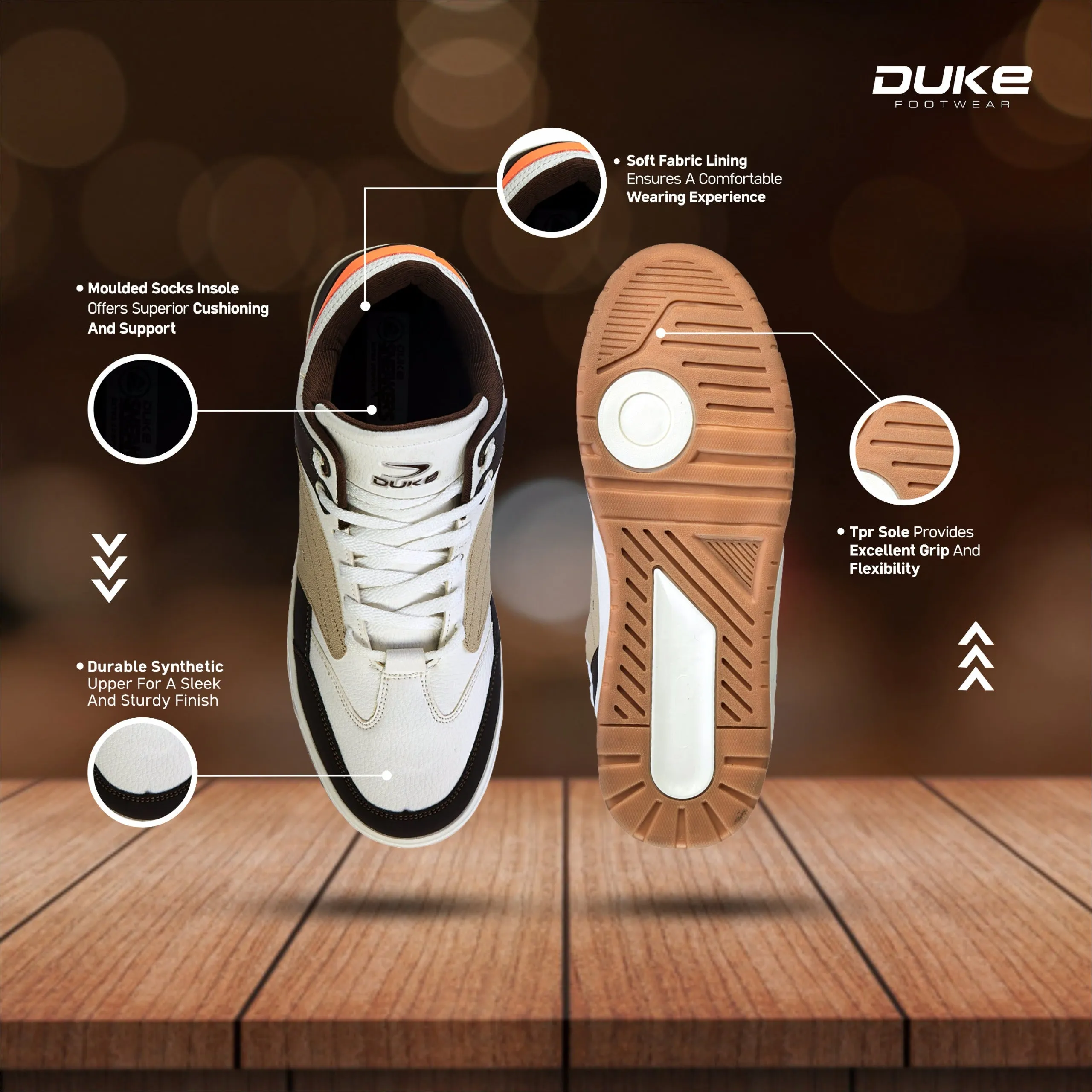 Duke Men's Streetstyle High-Top Sneakers (FWOL2560)