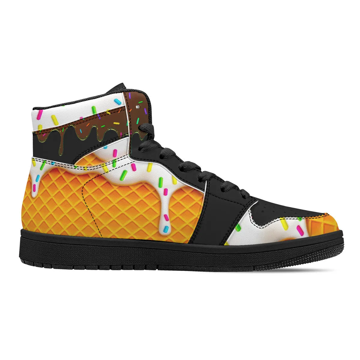 Dunkin Sneakers Leather Sneakers - Black Bottom