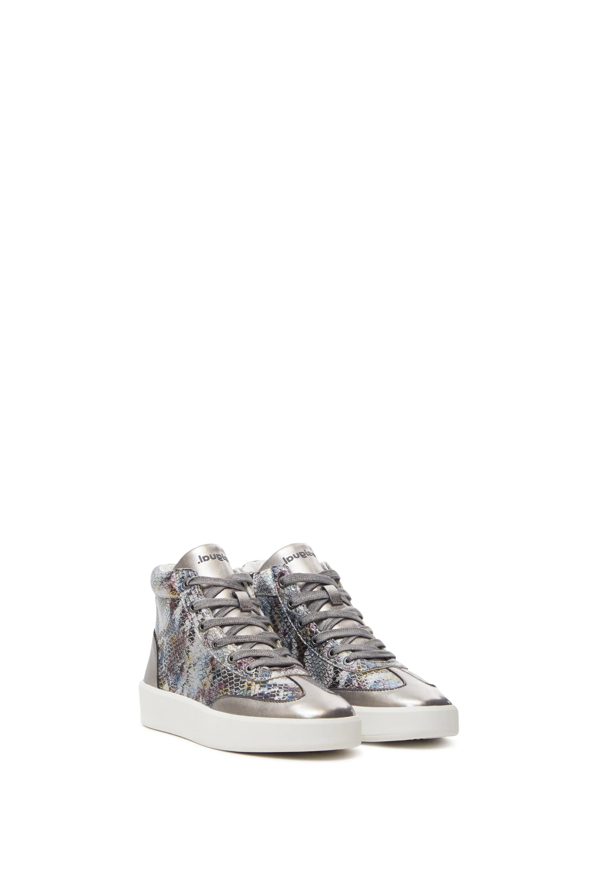 Fancy High Mermaid High Top Silver Trainers Desigual Style 21WSKP25