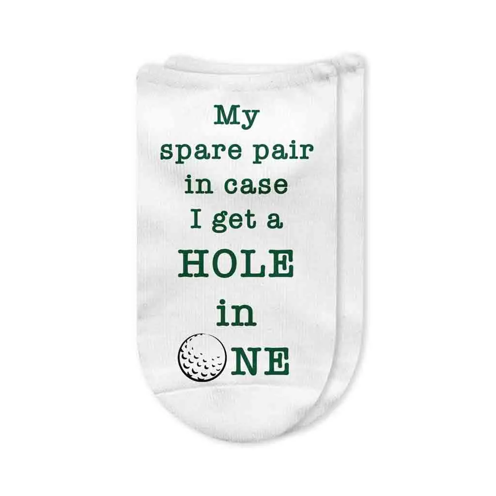 Funny Spare Pair Hole in One Golf Socks For Men