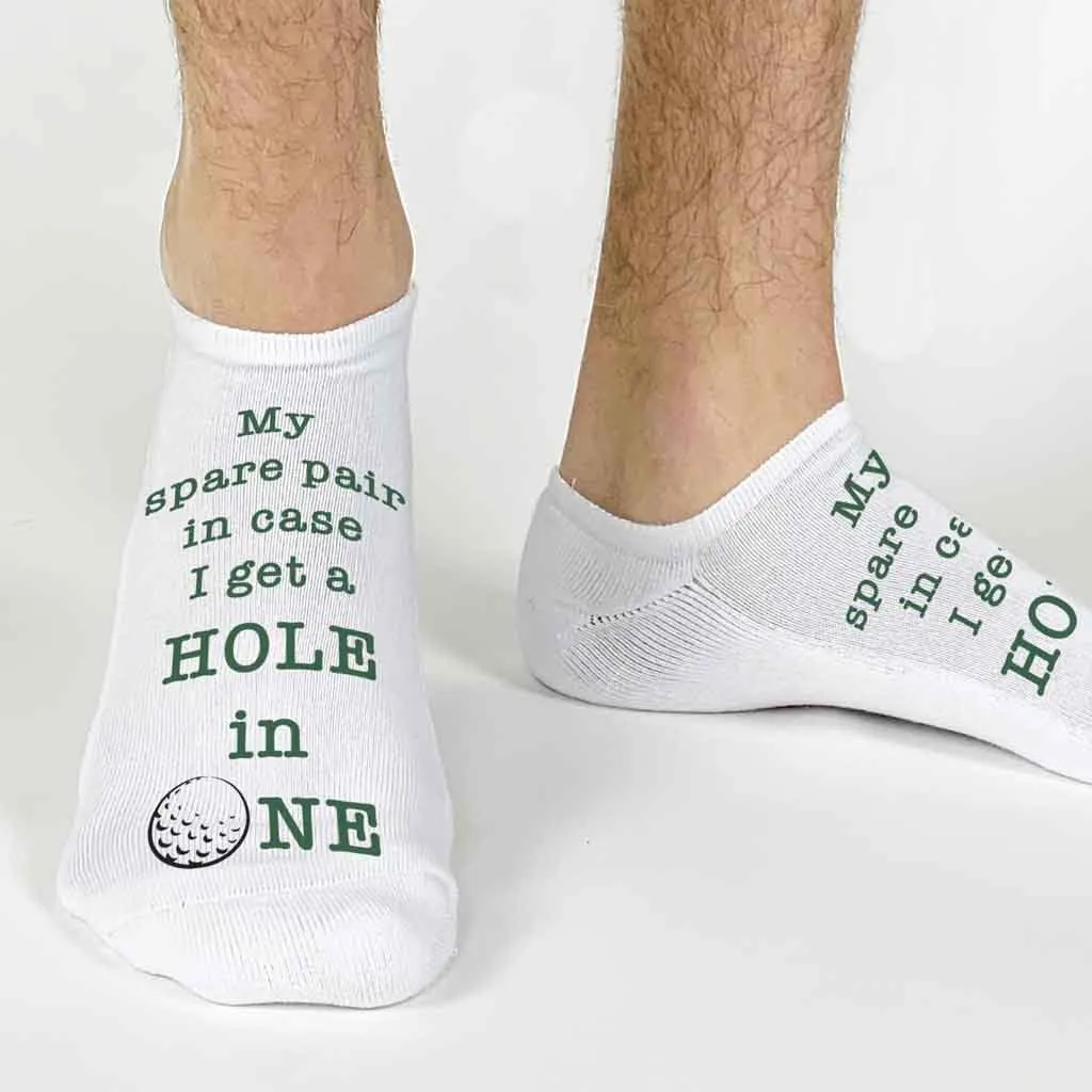 Funny Spare Pair Hole in One Golf Socks For Men