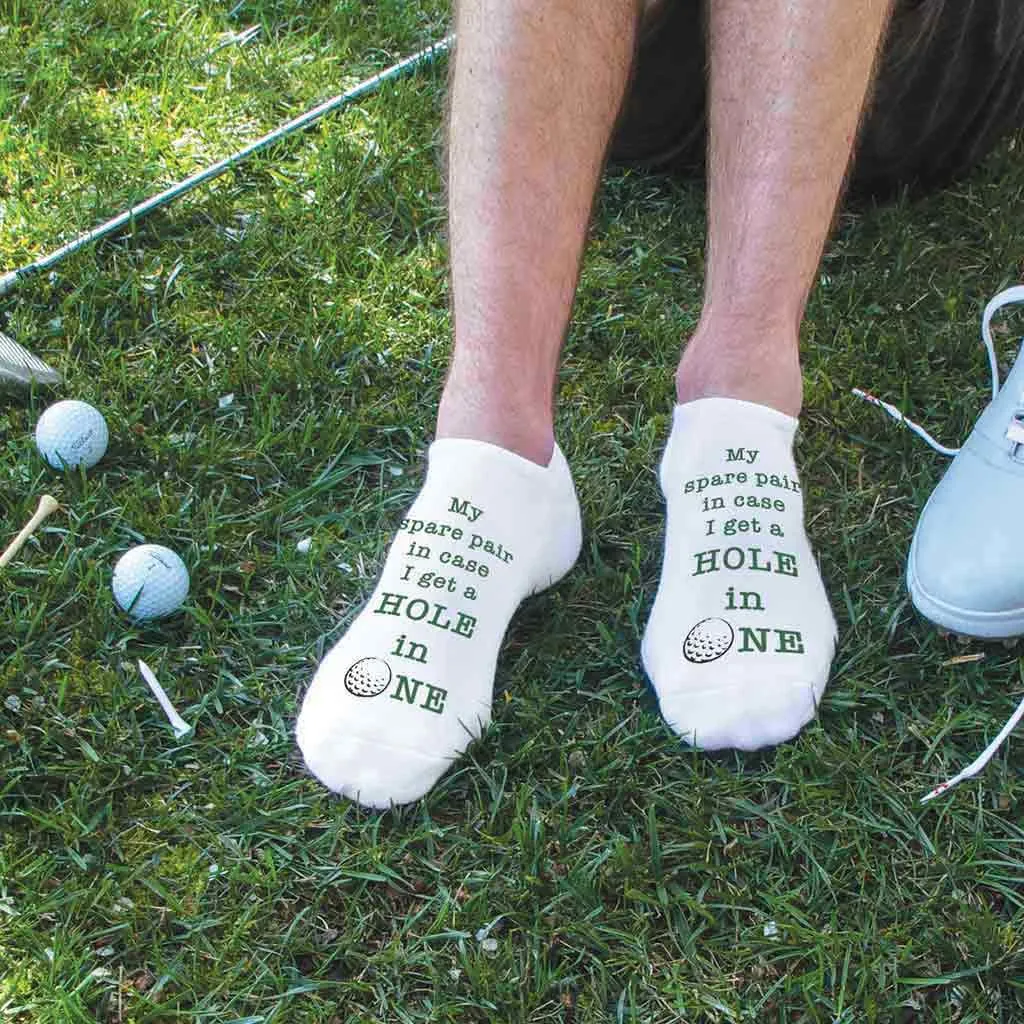 Funny Spare Pair Hole in One Golf Socks For Men