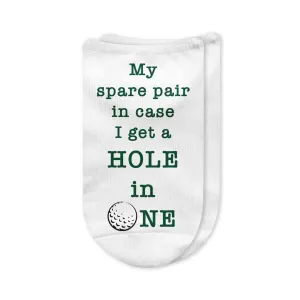 Funny Spare Pair Hole in One Golf Socks For Men