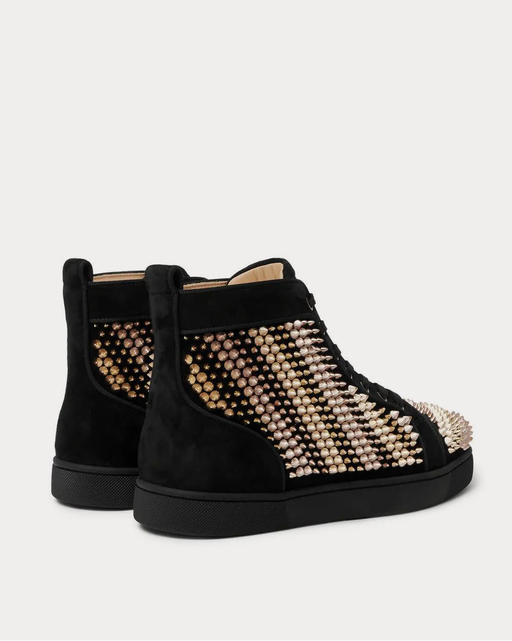 Galvalouis Spikes Suede High-Top  Black high top sneakers