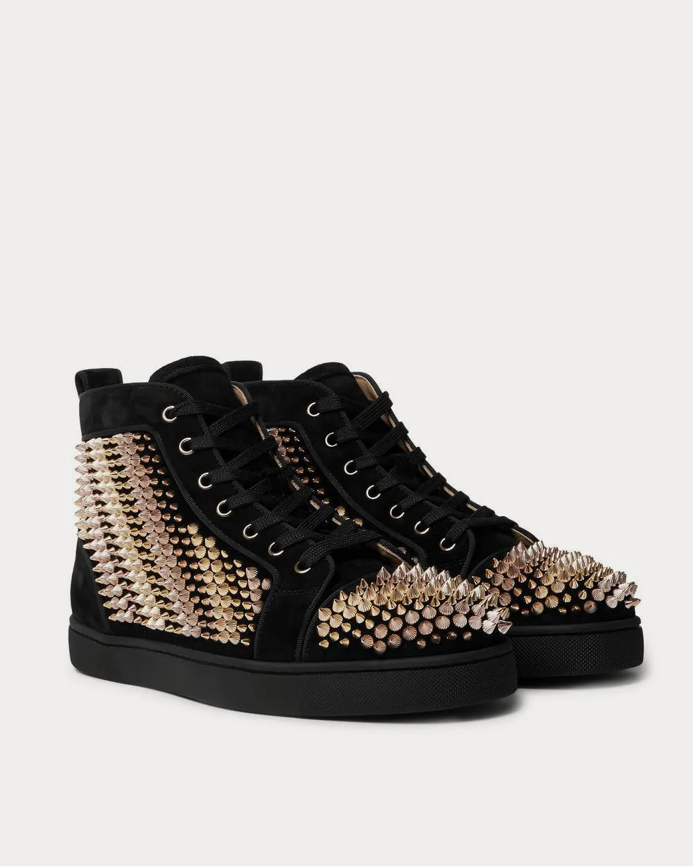 Galvalouis Spikes Suede High-Top  Black high top sneakers