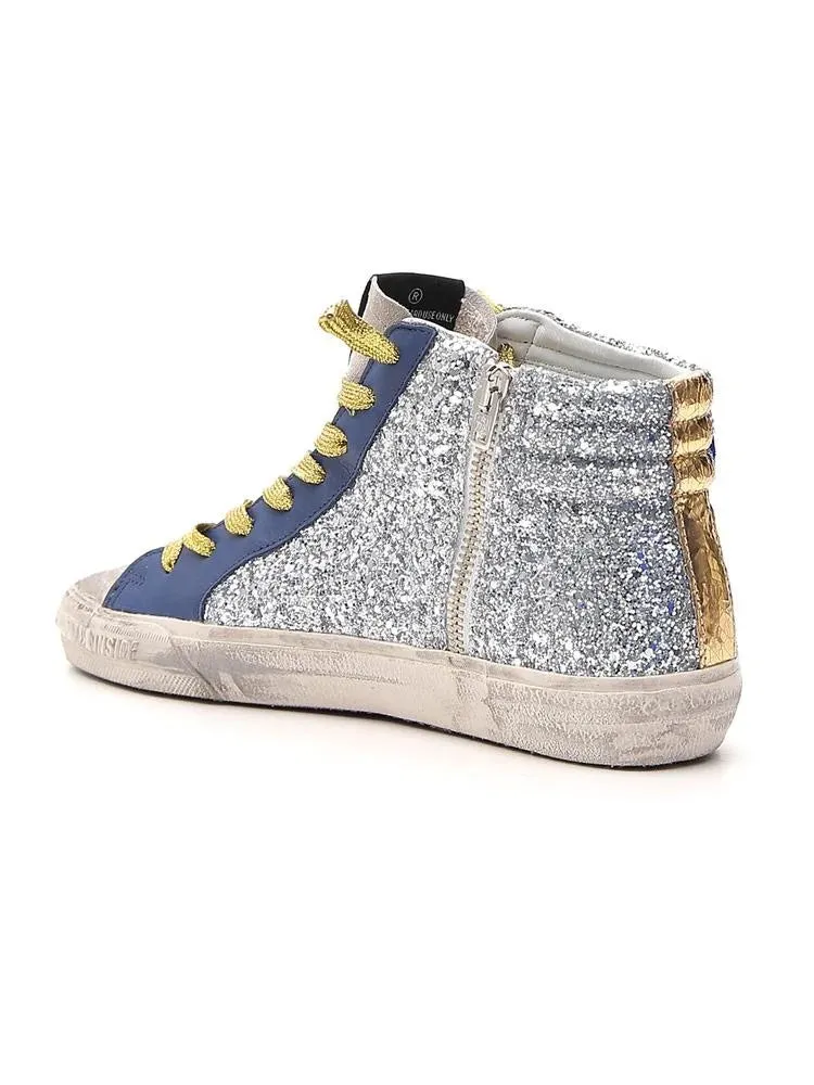 GOLDEN GOOSE SLIDE HIGH TOP SNEAKERS