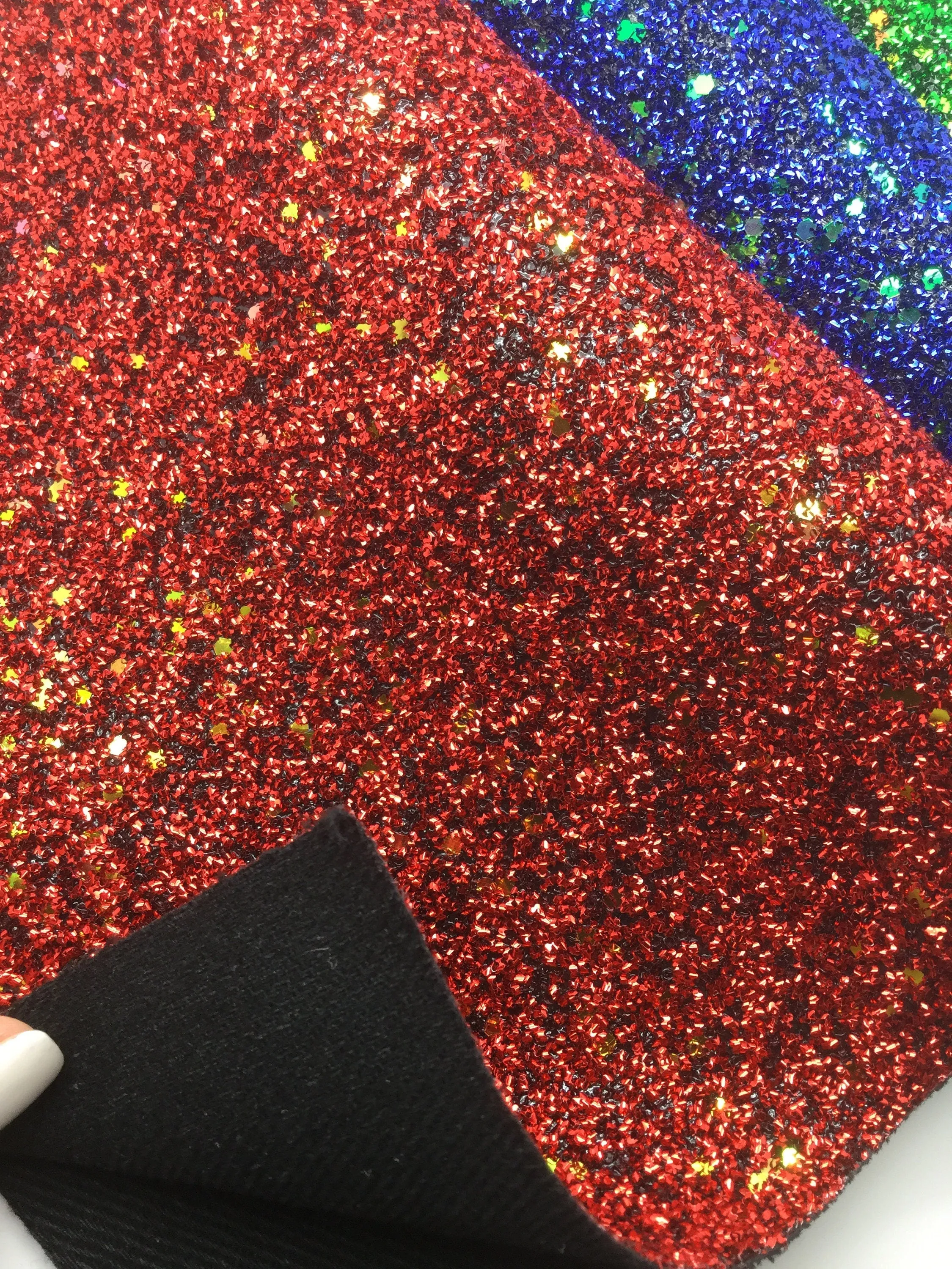 GRASS GLITTER Canvas Fabric Sheets