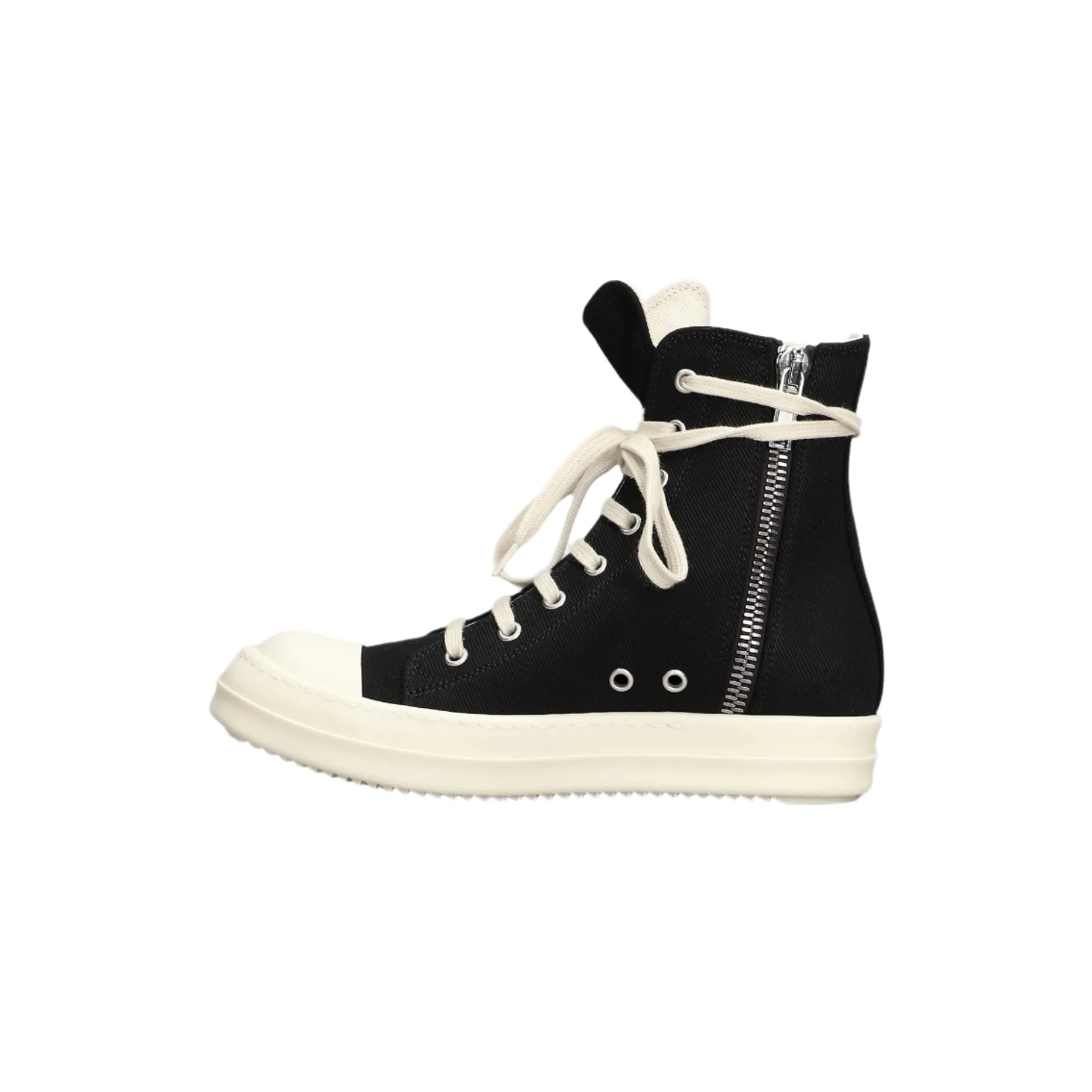 High-Top Hollywood Ramones Sneakers (Black/Pearl/Milk)