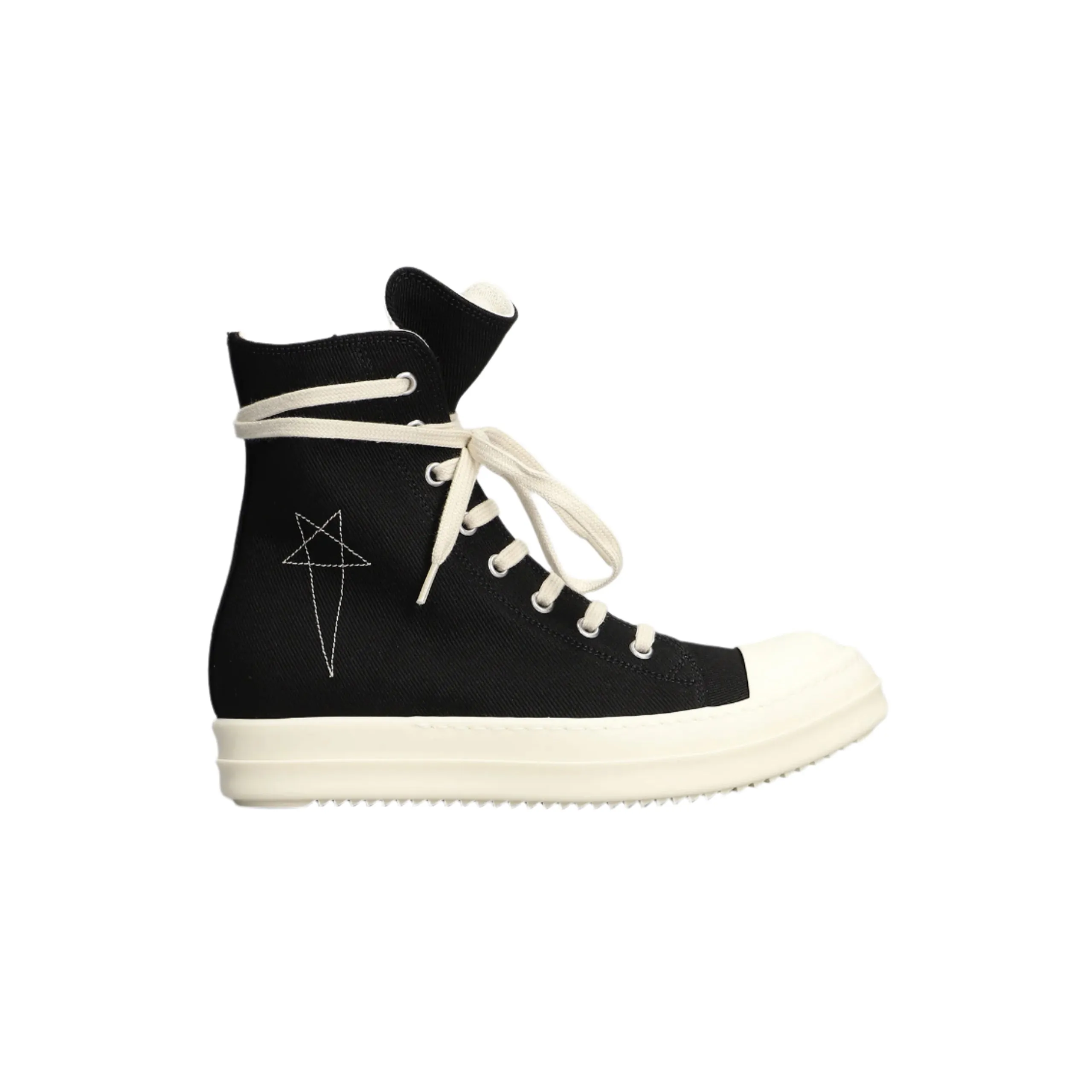 High-Top Hollywood Ramones Sneakers (Black/Pearl/Milk)