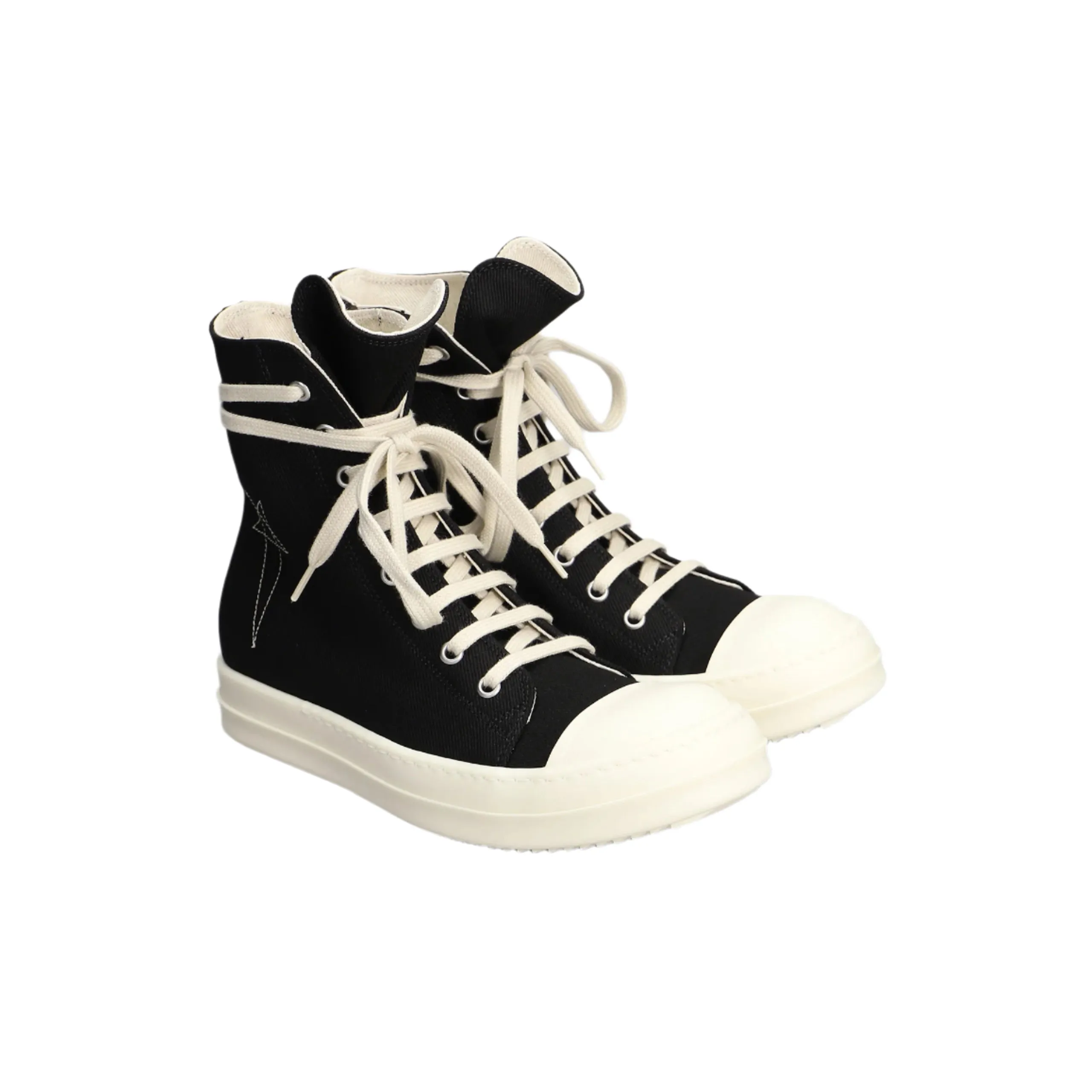 High-Top Hollywood Ramones Sneakers (Black/Pearl/Milk)