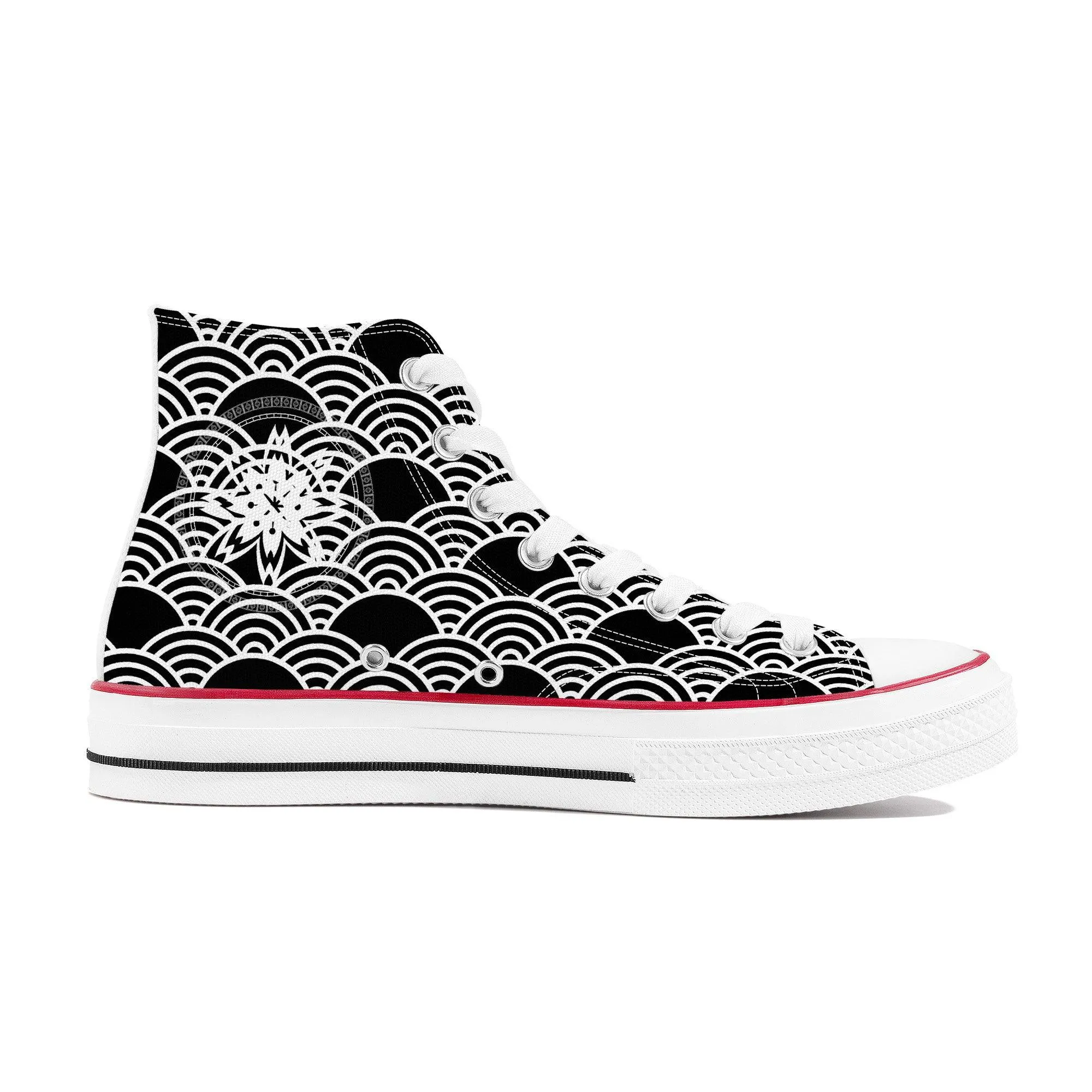 Kuro Nami - Black Wave High Top Shoes